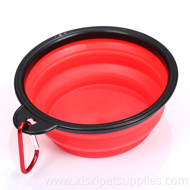 hot sell amazon Collapsible Dog Bowl, Foldable Expandable Cup Dish for Pet Cat Food Water Feeding Portable Travel Bowl